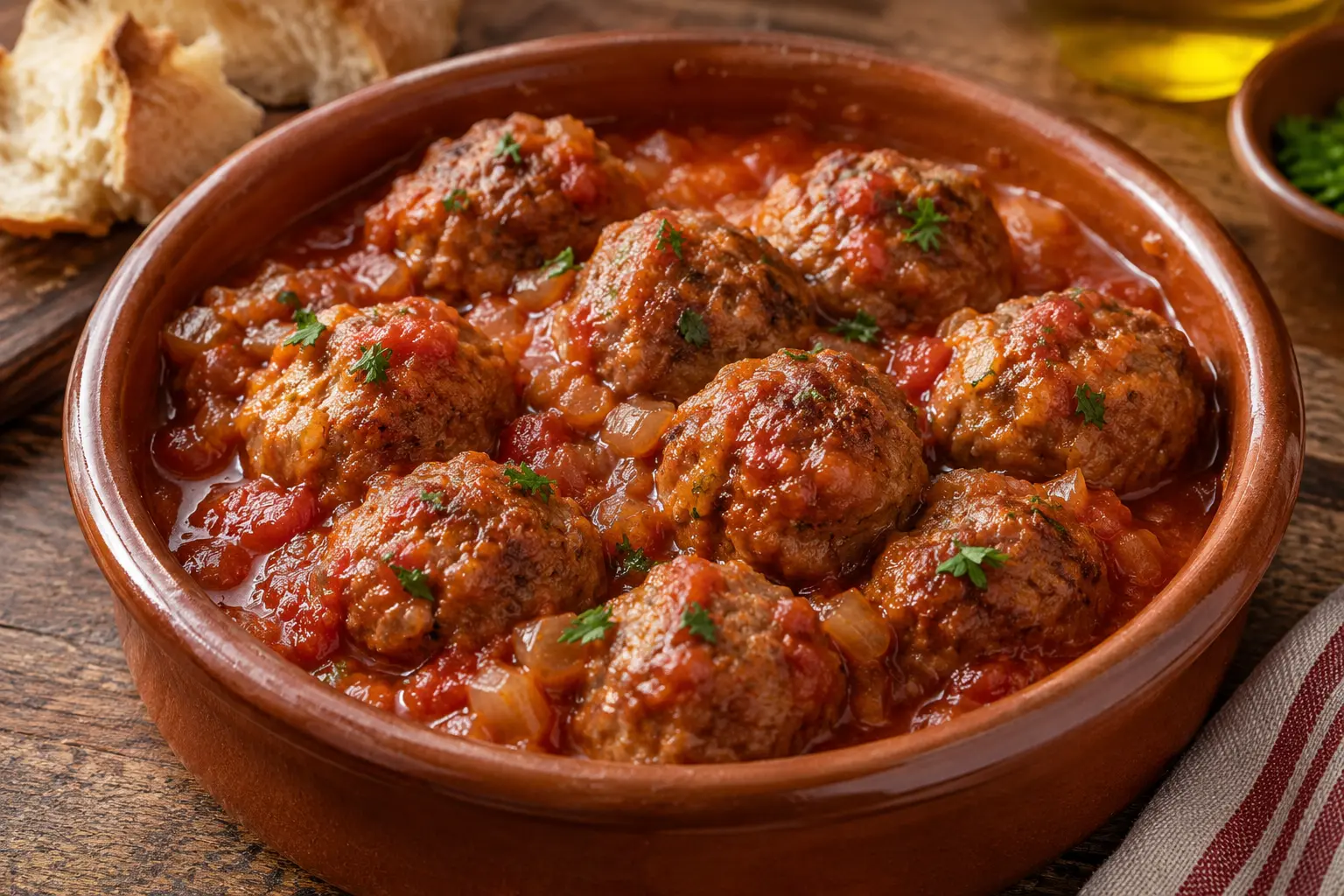 Boulettes espagnoles en sauce — photographie du plat