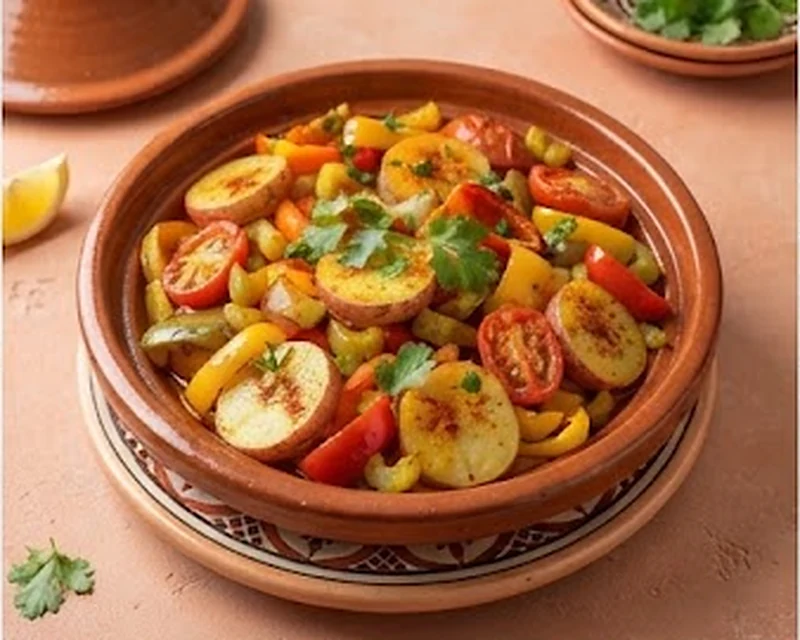 Cocotte marocaine de pommes de terre dorées