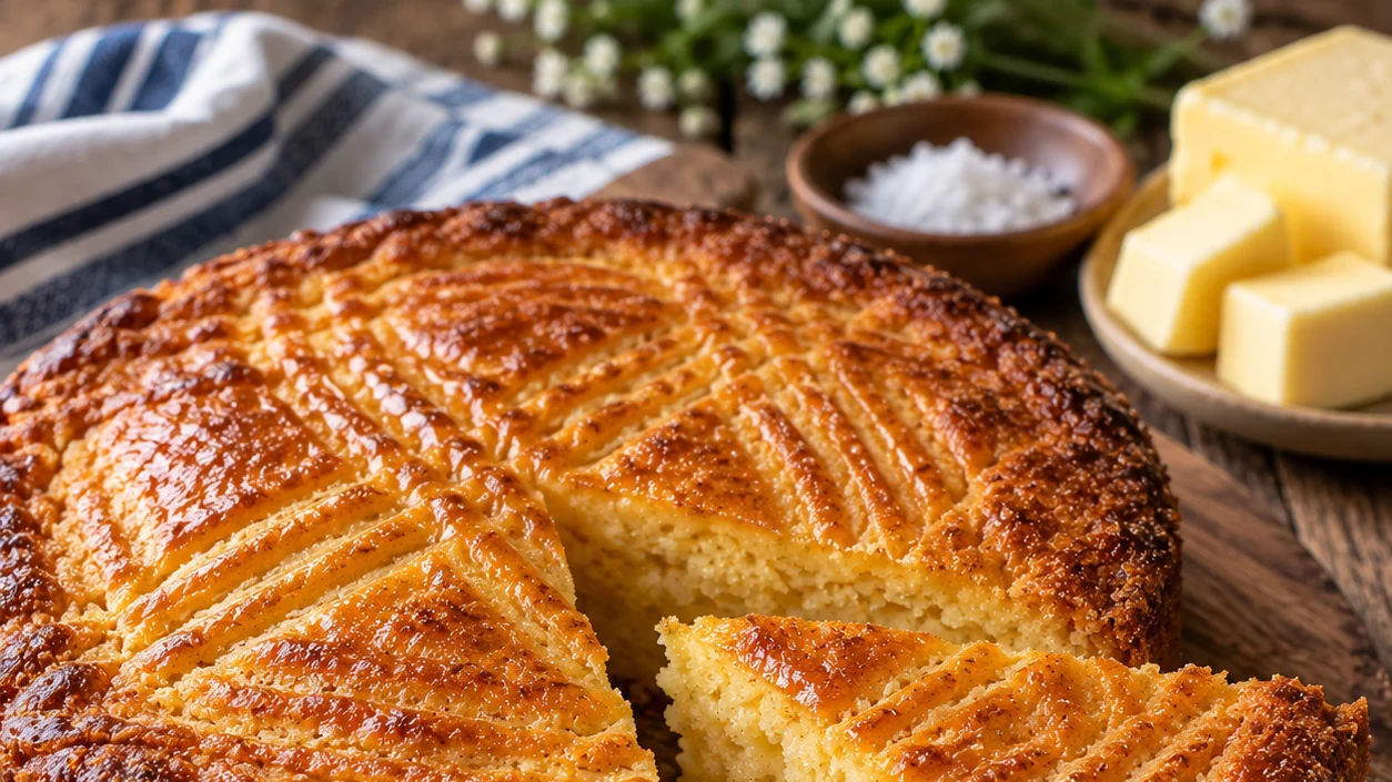 Gâteau breton au beurre salé — photographie du plat