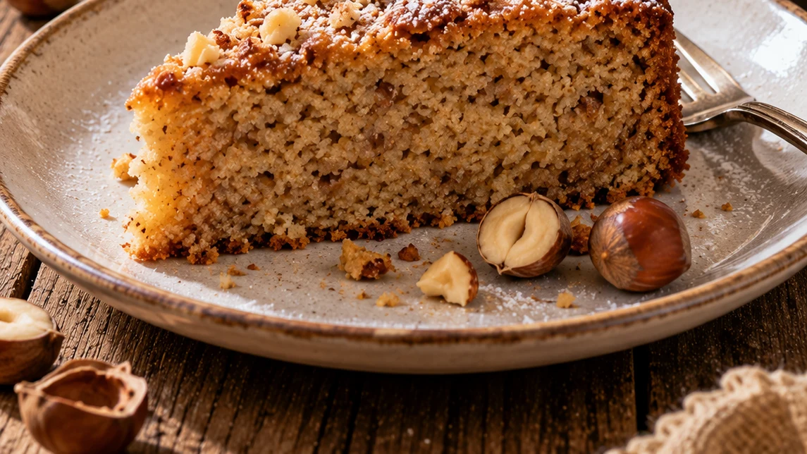 Gâteau creusois aux noisettes — photographie du plat