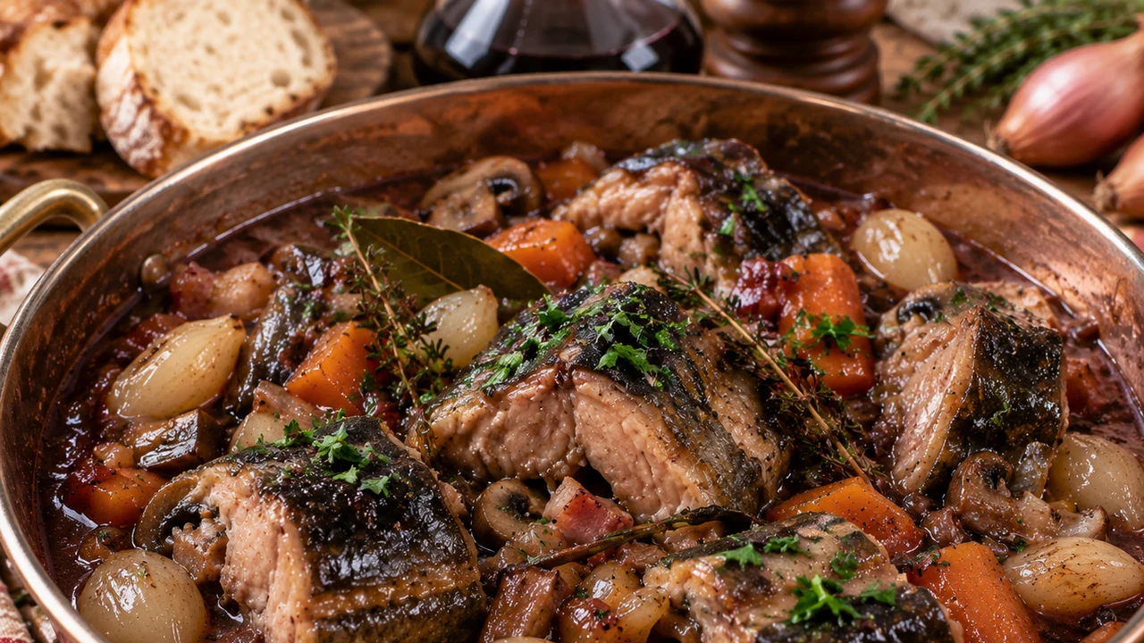 Matelote d’anguille — photographie du plat