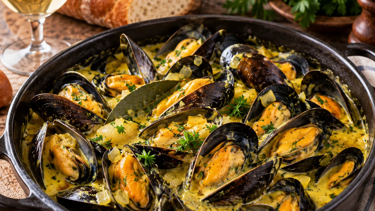 Mouclade charentaise — photographie du plat
