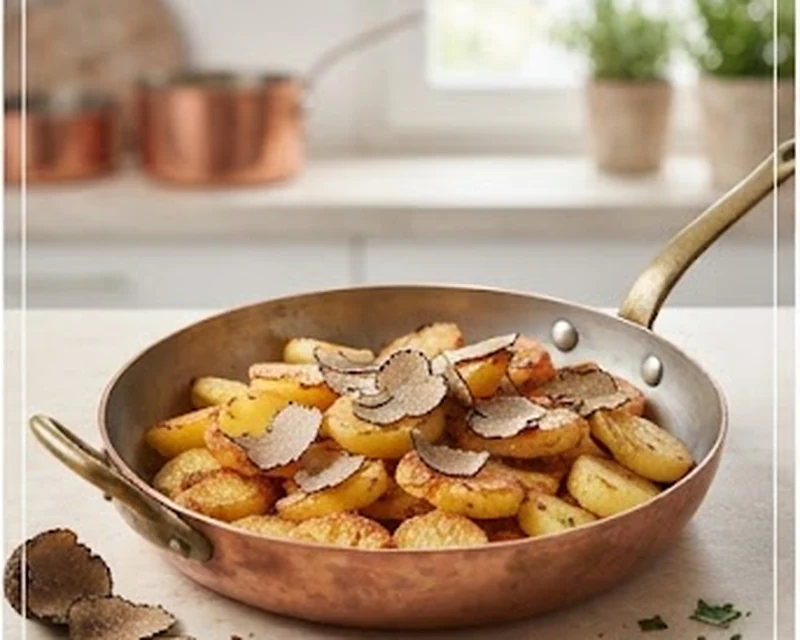 Pommes de terre sautées à la sarladaise, dorées à la graisse de canard avec ail et persil
