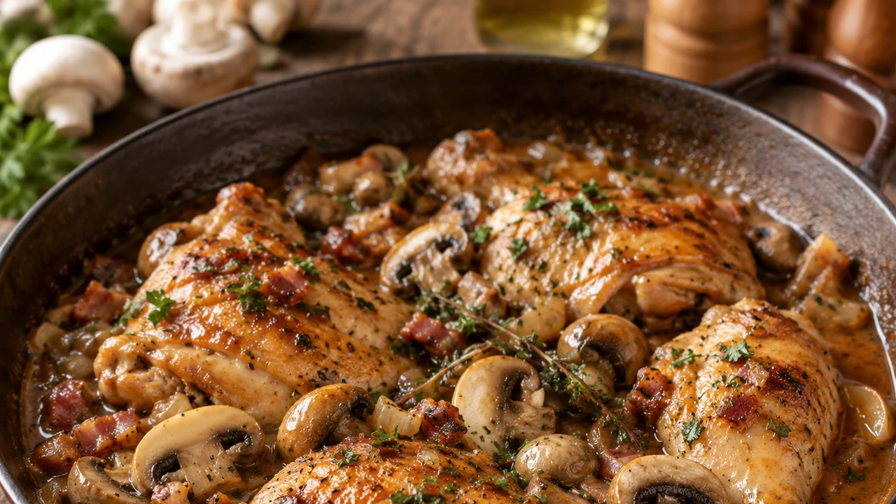Poulet à la chasseur — photographie du plat