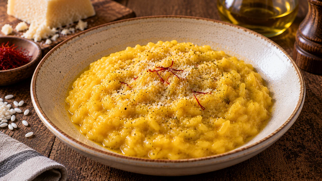 Risotto à la milanaise — photographie du plat