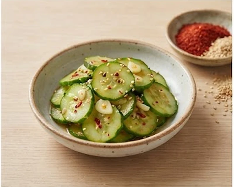 Salade de concombre coréenne croquante