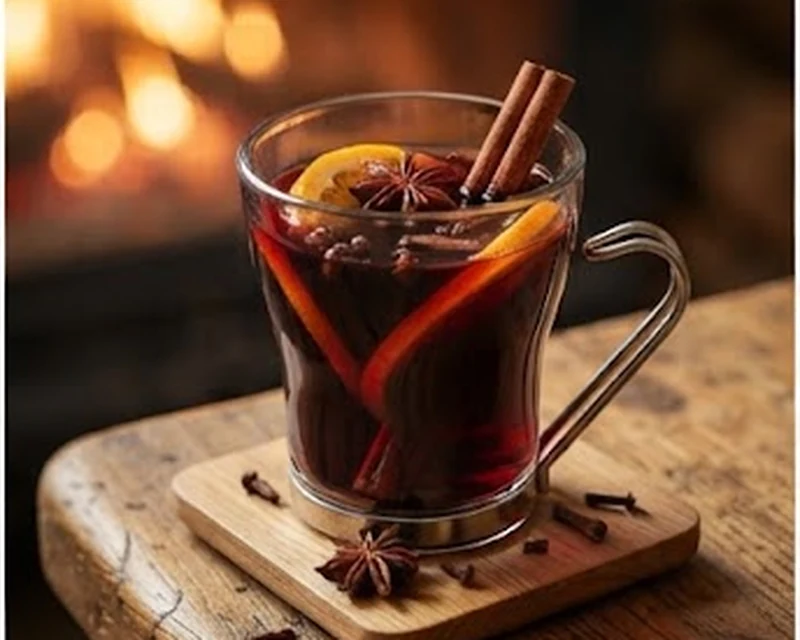 Vin chaud de Noël aux agrumes, cannelle et épices